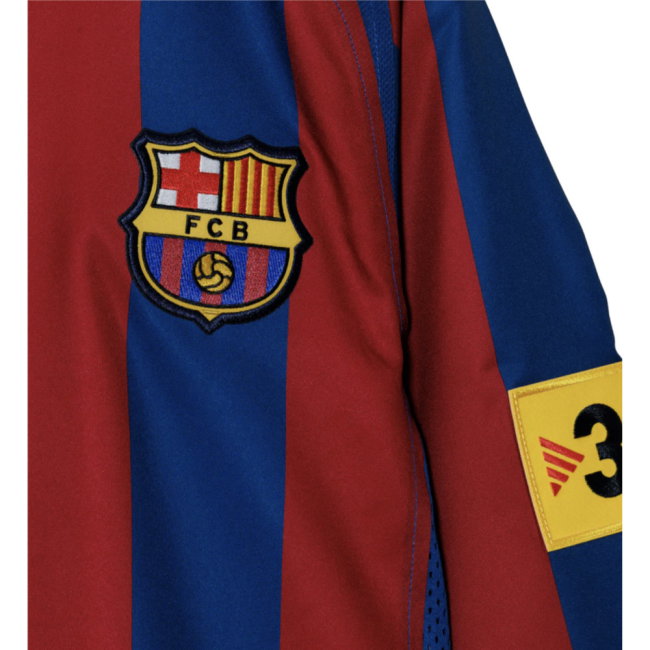 2005-2006 Barcelona T90 Reissue LS Home Shirt (Messi 19)-PitchVibe Kits